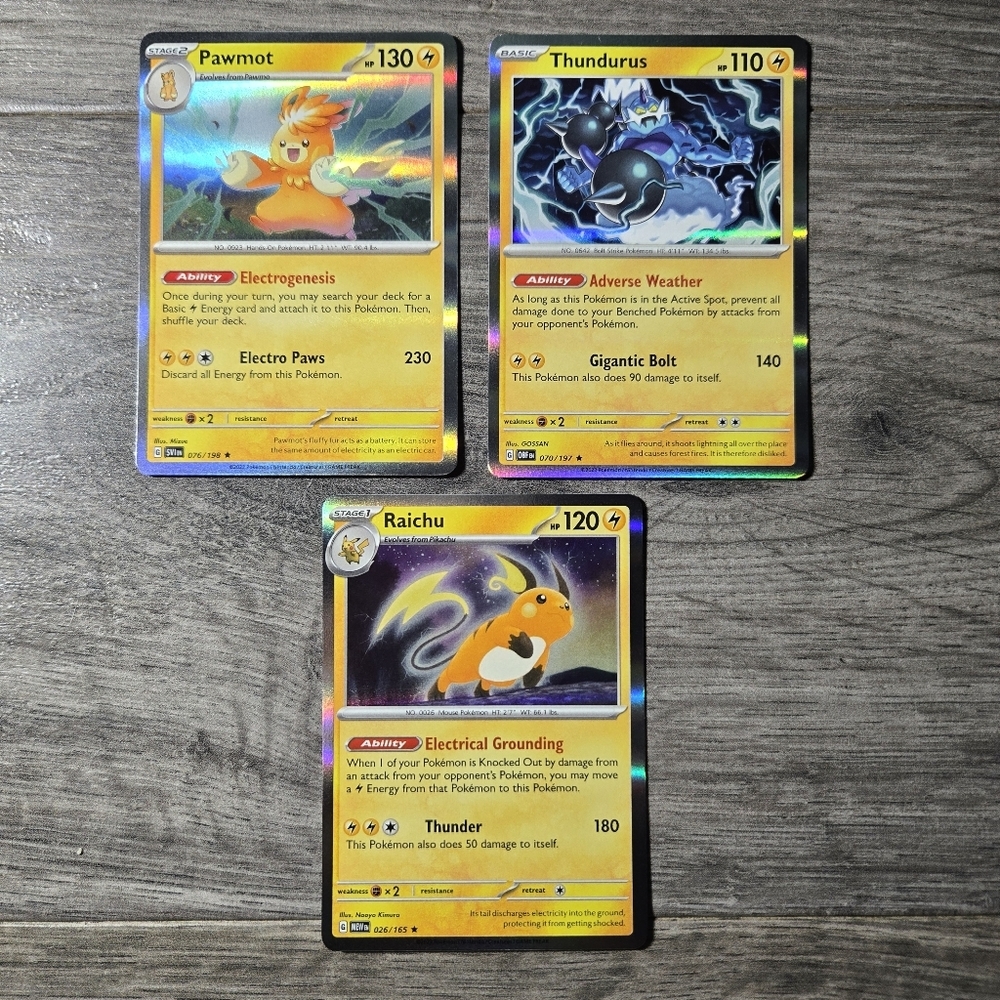 Pokemon Holographic Card Set X3
